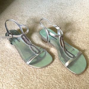 Laura Ashley Silver Sandals. Size 6.5.